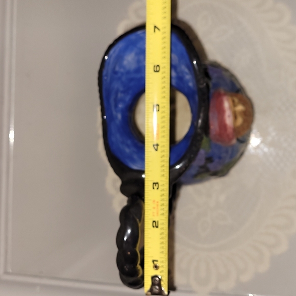 Vintage Hand Painted Pitcher Man & Grapes - Picture 11 of 16